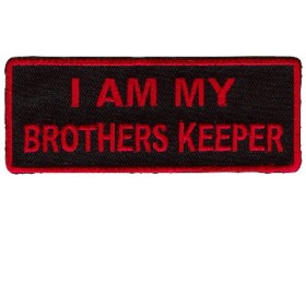 I am my Brothers Keeper Red on black patch I am my Brothers Keeper Red on black patch