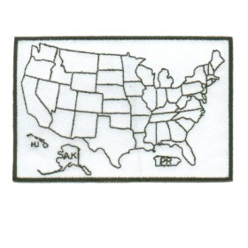 States Traveled Patch Lg States Traveled Patch Lg
