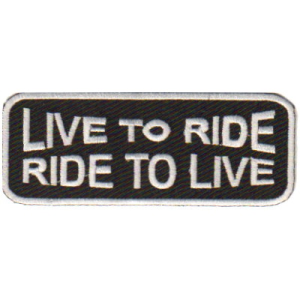 Live to Ride White patch