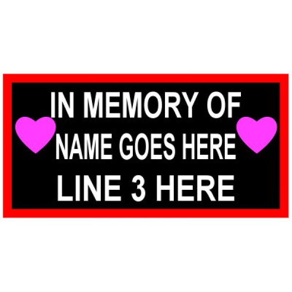 Custom In Memory of with small Hearts