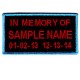 Custom In Memory of